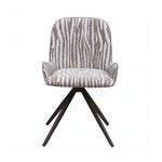 PTMD Leander Eetkamerstoel Zebra Beige (Set van 2)