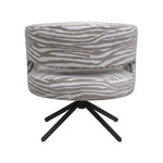 PTMD Baldr Draaistoel Zebra Beige