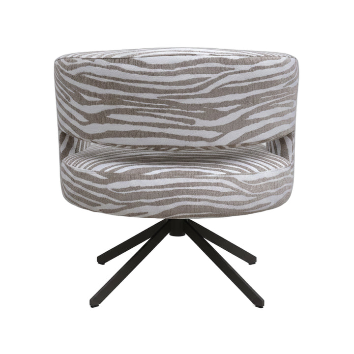 PTMD Baldr Draaistoel Zebra Beige