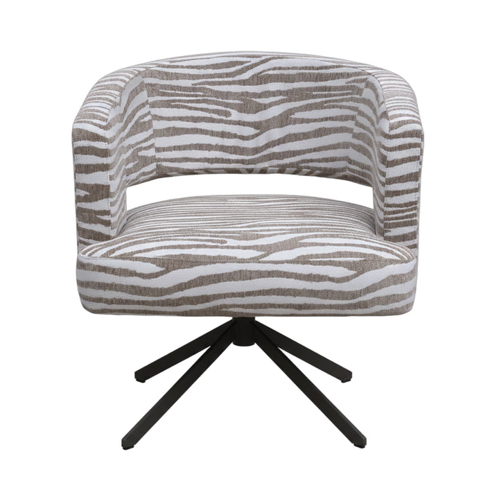 PTMD Baldr Draaistoel Zebra Beige