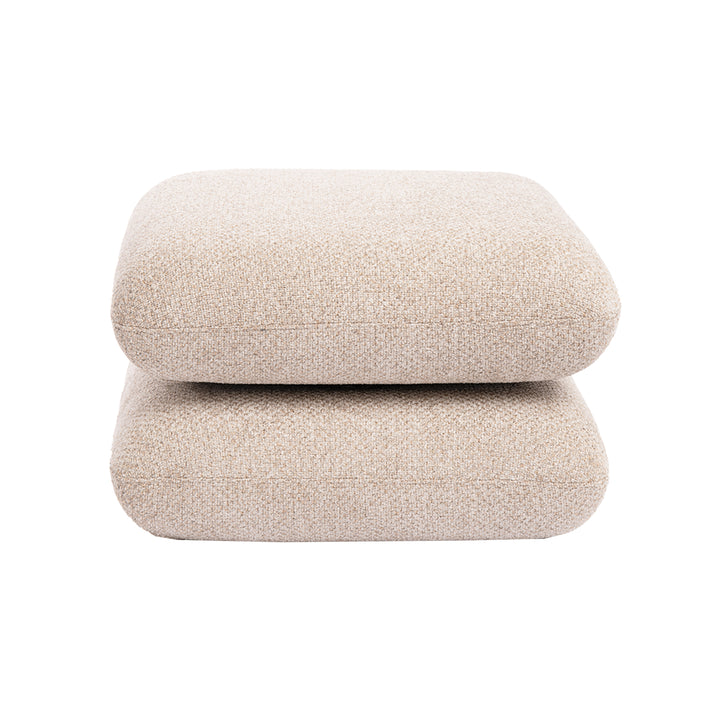 PTMD Aro Pouf Draaibaar – 69×43 cm | Brown, Cream of Taupe Teddy