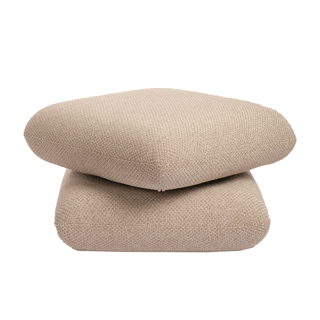 PTMD Aro Pouf Draaibaar – 69×43 cm | Brown, Cream of Taupe Teddy