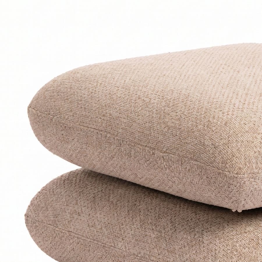 PTMD Aro Pouf Draaibaar – 69×43 cm | Brown, Cream of Taupe Teddy