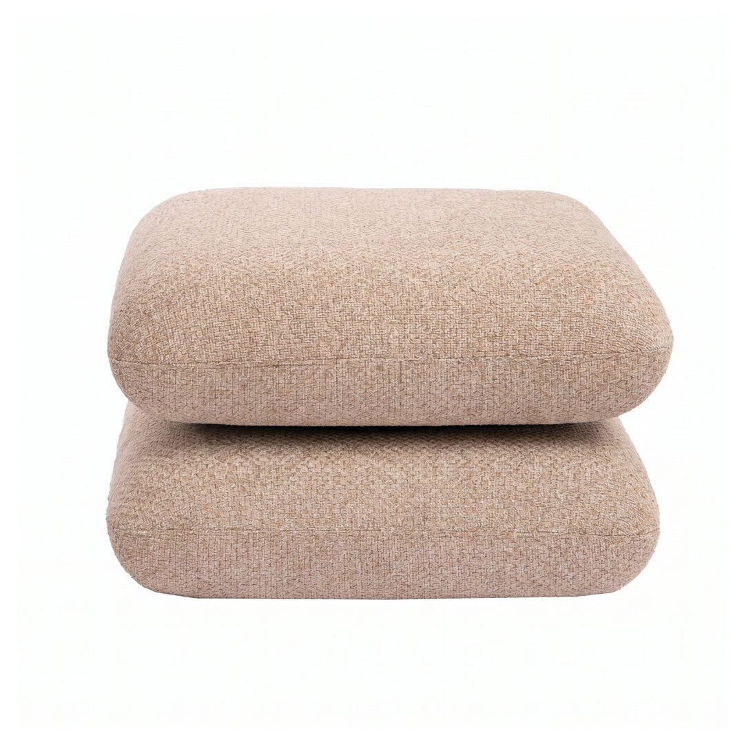 PTMD Aro Pouf Draaibaar – 69×43 cm | Brown, Cream of Taupe Teddy