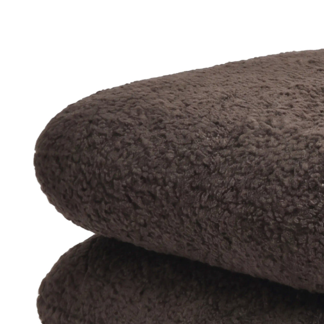 PTMD Aro Pouf Draaibaar – 69×43 cm | Brown, Cream of Taupe Teddy