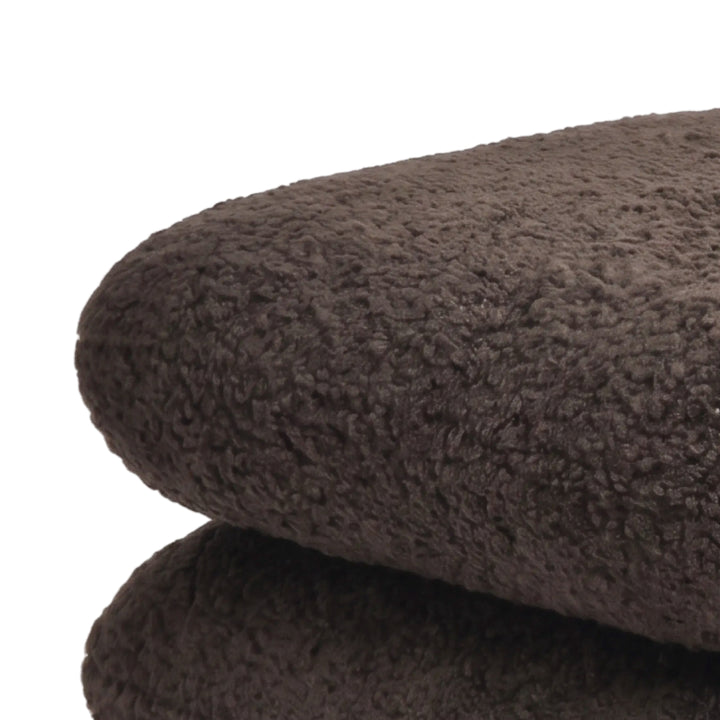 PTMD Aro Pouf Draaibaar – 69×43 cm | Brown, Cream of Taupe Teddy
