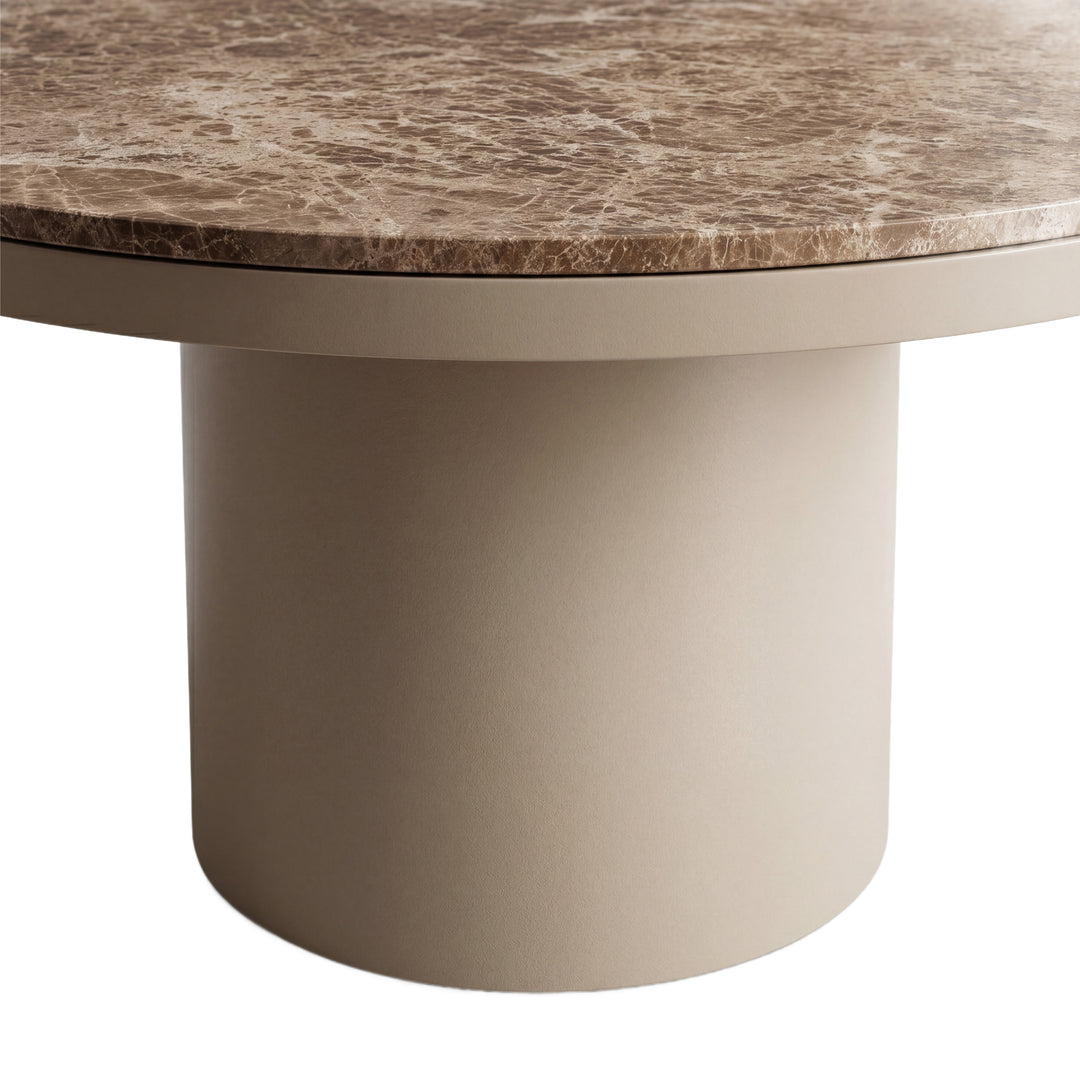 PTMD Lunaro Beige Marmeren Eettafel Rond – ø140 cm | Handgemaakt