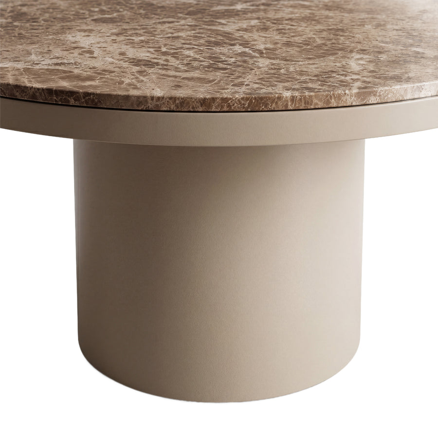 PTMD Lunaro Beige Marmeren Eettafel Rond – ø140 cm | Handgemaakt