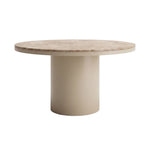 PTMD Lunaro Beige Marmeren Eettafel Rond – ø140 cm | Handgemaakt