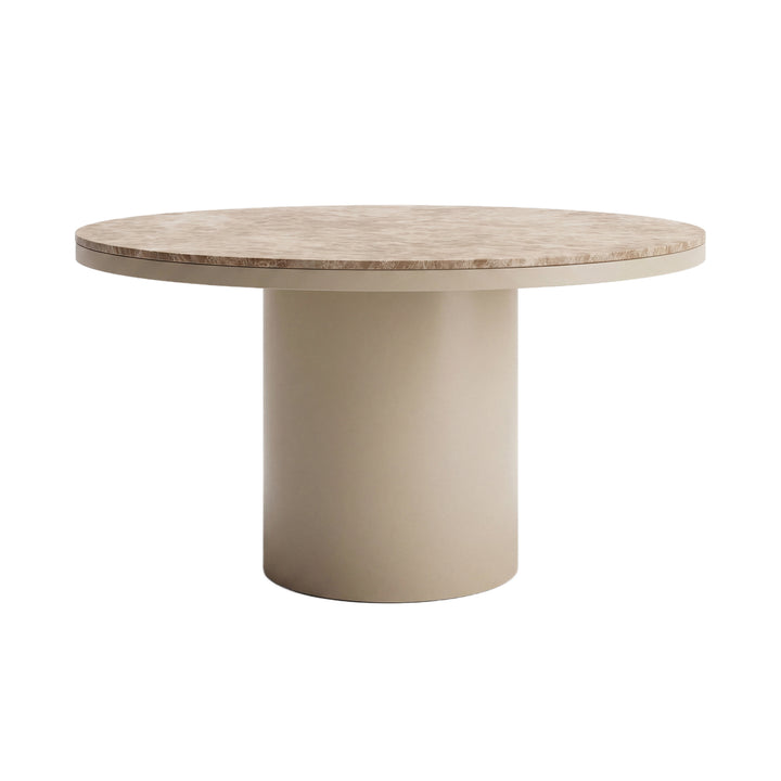 PTMD Lunaro Beige Marmeren Eettafel Rond – ø140 cm | Handgemaakt