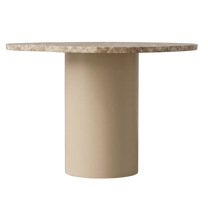 PTMD Lunaro Beige Marmeren Salontafel Hoog S – ø45 cm | Handgemaakt