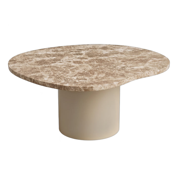 PTMD Lunaro Beige Marmeren Salontafel Laag L – ø60 cm | Handgemaakt
