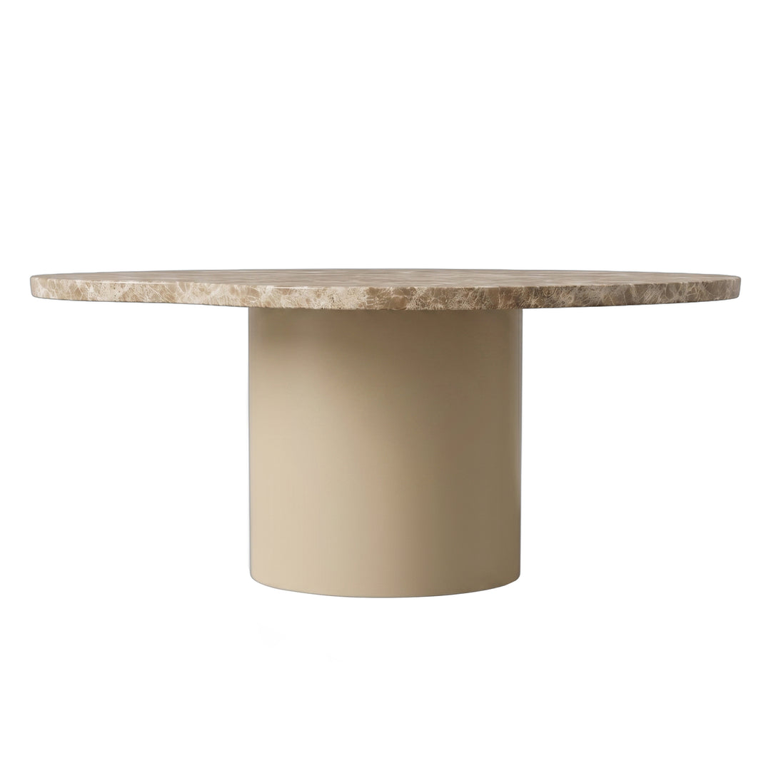 PTMD Lunaro Beige Marmeren Salontafel Laag L – ø60 cm | Handgemaakt