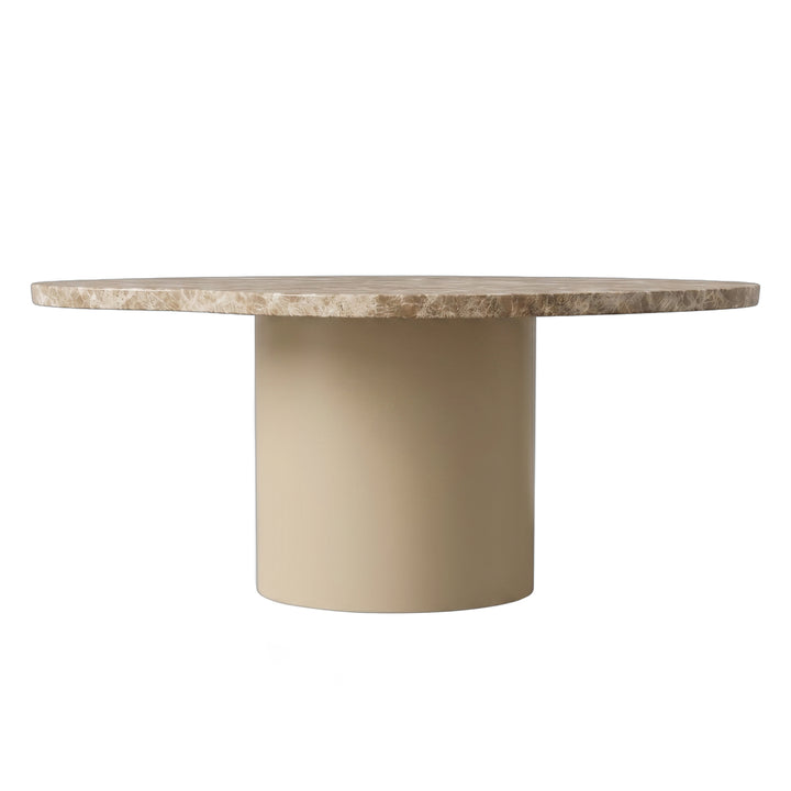 PTMD Lunaro Beige Marmeren Salontafel Laag L – ø60 cm | Handgemaakt