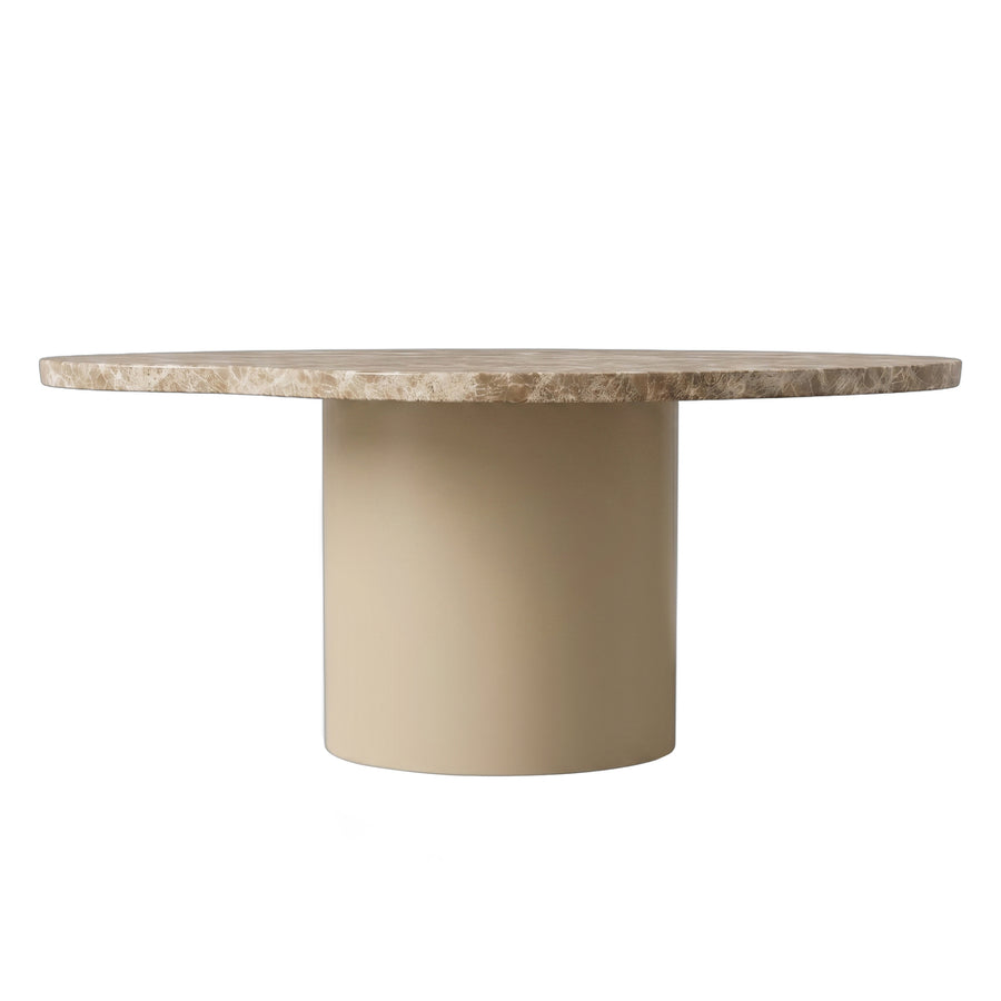 PTMD Lunaro Beige Marmeren Salontafel Laag L – ø60 cm | Handgemaakt