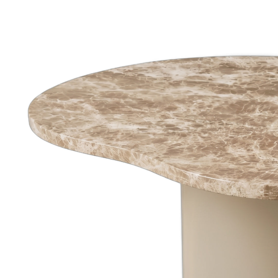 PTMD Lunaro Beige Marmeren Salontafel Laag L – ø60 cm | Handgemaakt