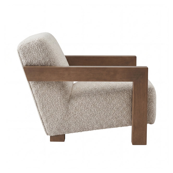 Fauteuil Crème Linnen Look | Rubberhout Frame – PTMD