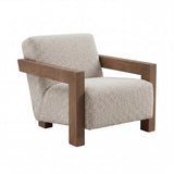 Fauteuil Crème Linnen Look | Rubberhout Frame – PTMD