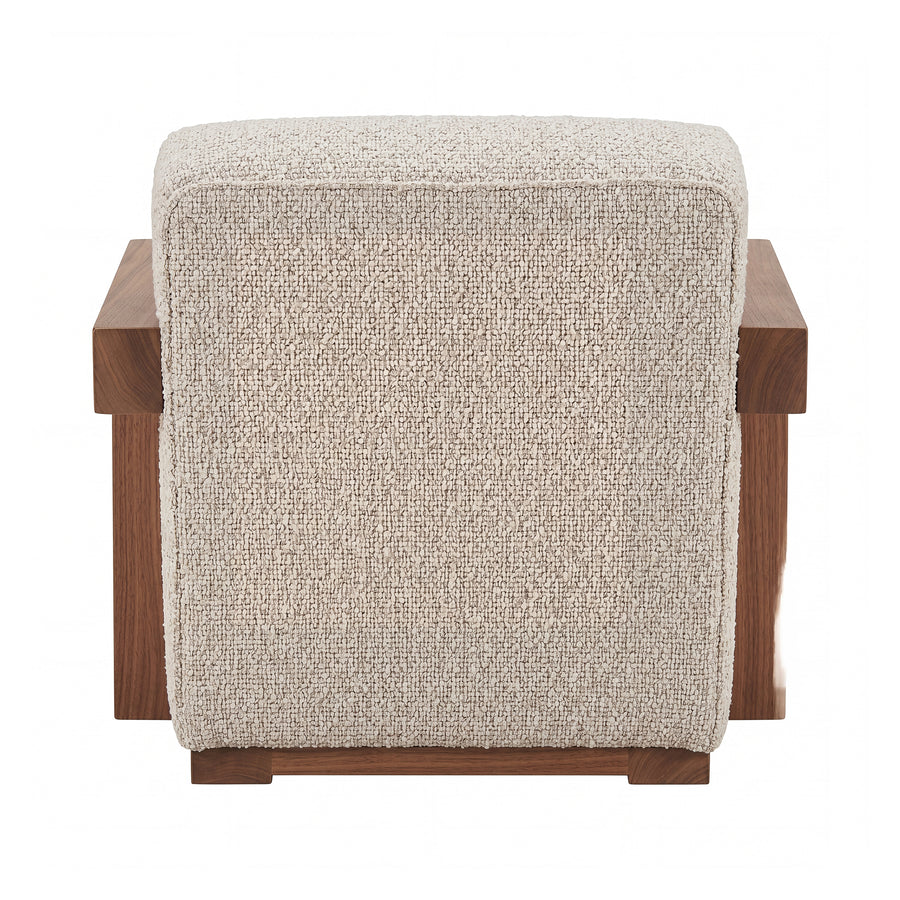 Fauteuil Crème Linnen Look | Rubberhout Frame – PTMD