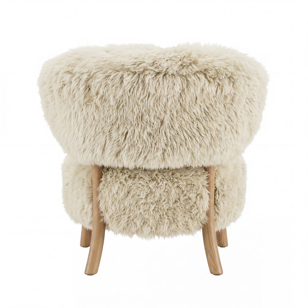 PTMD Avelon Schapenvacht Fauteuil Beige