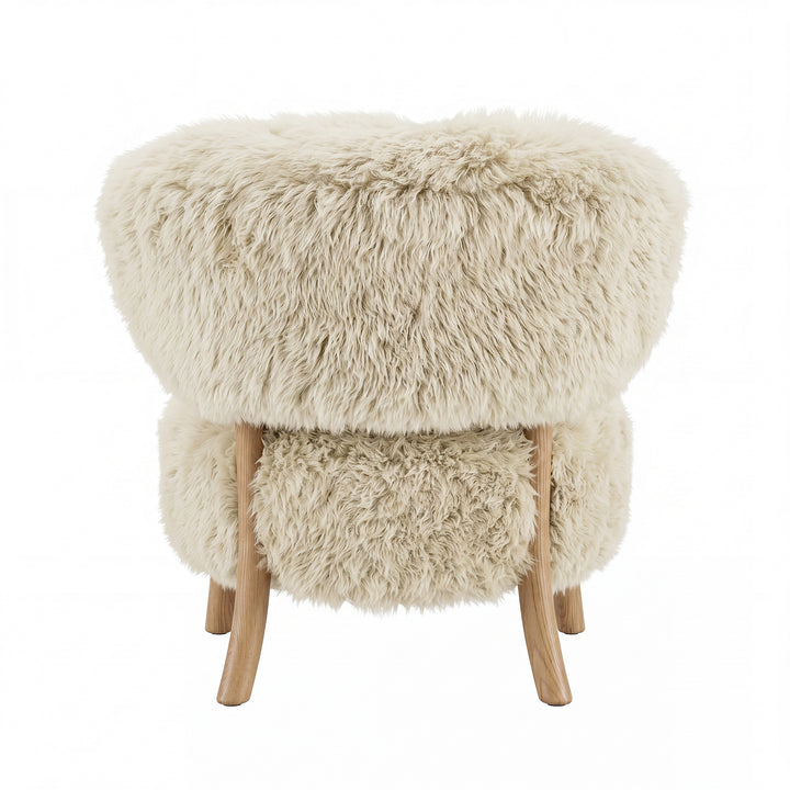 PTMD Avelon Schapenvacht Fauteuil Beige