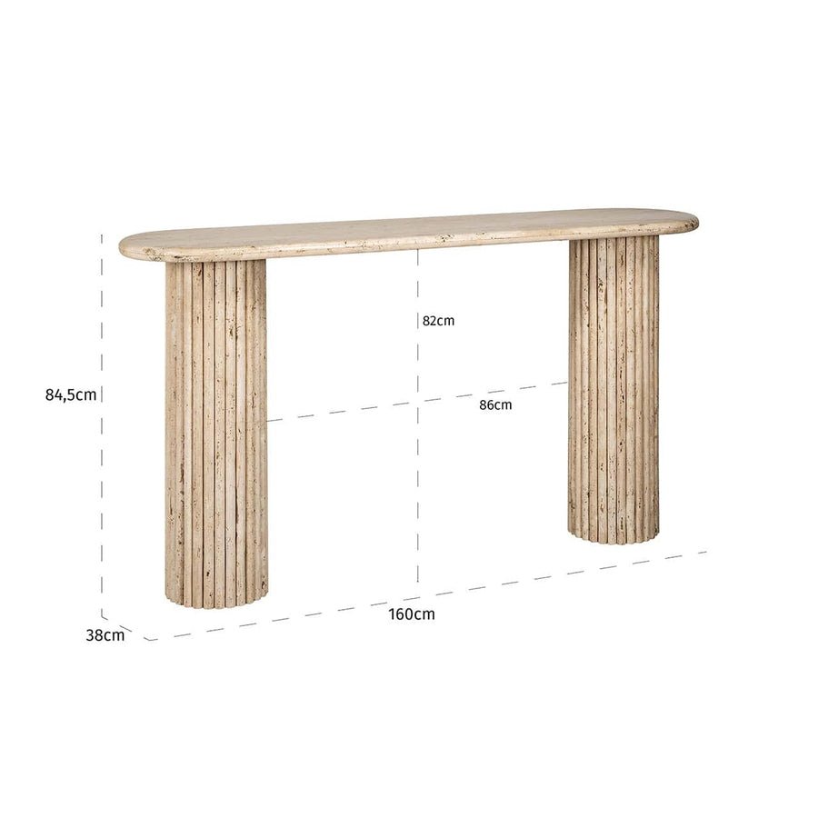 Richmond Wandtafel La Cantera Travertin Ovaal