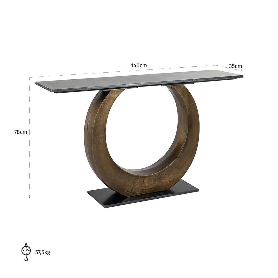 Richmond Wandtafel Luna Marmer Zwart