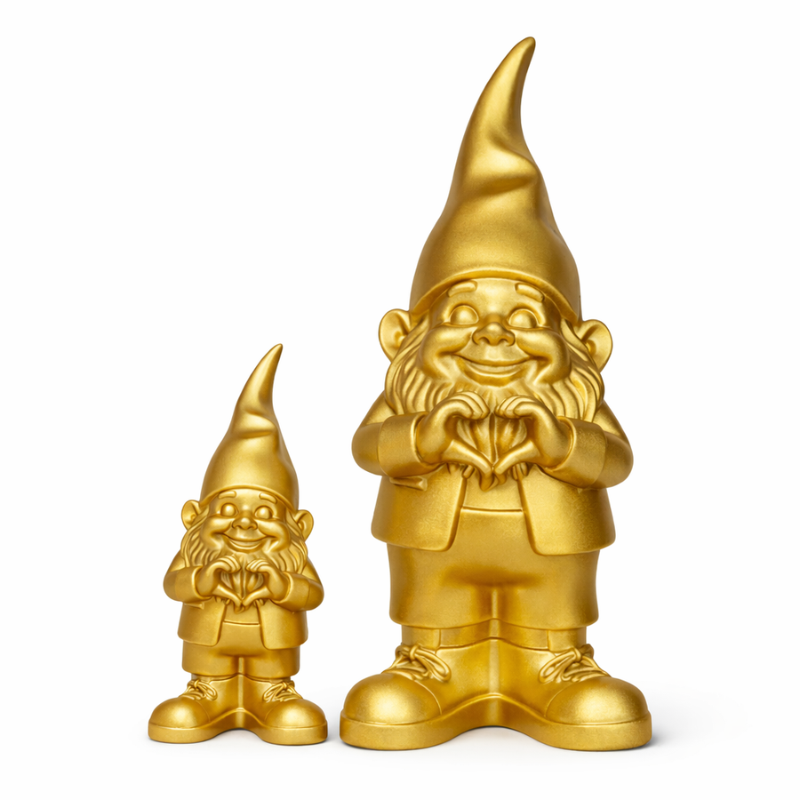 Gouden kabouter  met Hart
