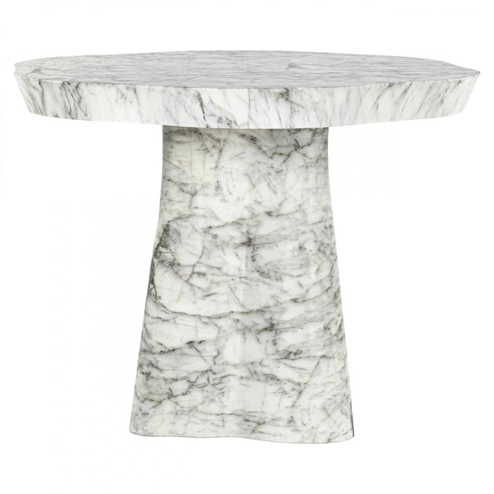 Richmond Eettafel Rockyard Faux Marmer Wit Ø100cm
