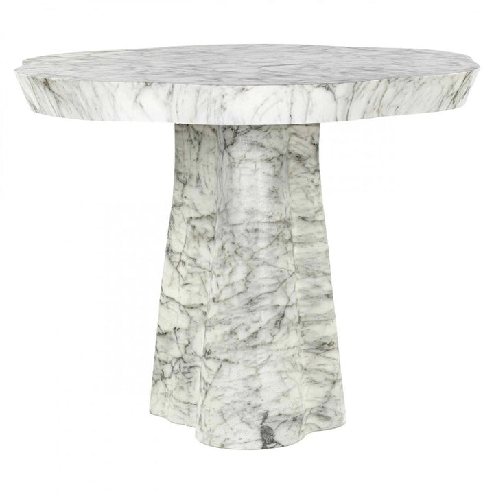 Richmond Eettafel Rockyard Faux Marmer Wit Ø100cm