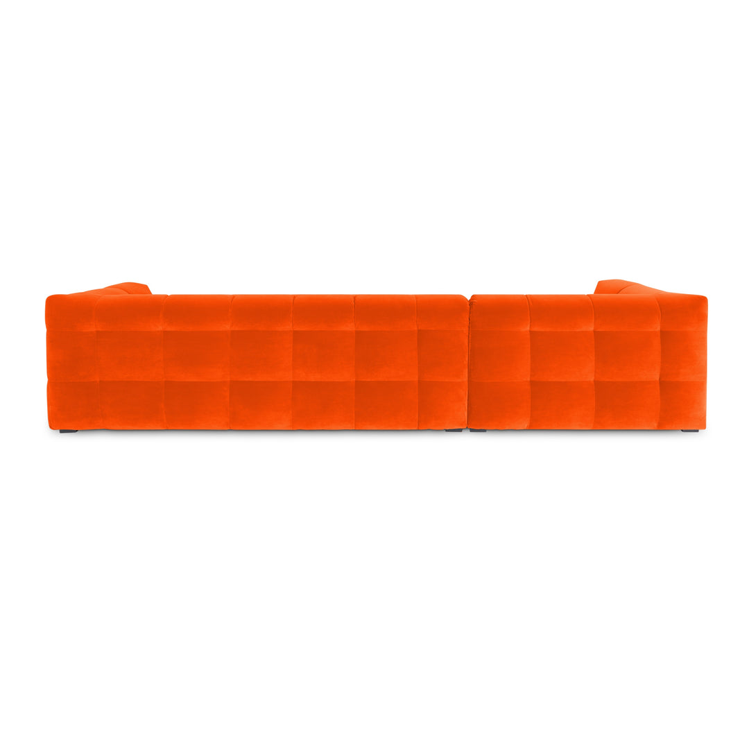 Bubbel Hoekbank Velvet – Luxe Organische Designbank Royal 25 orange