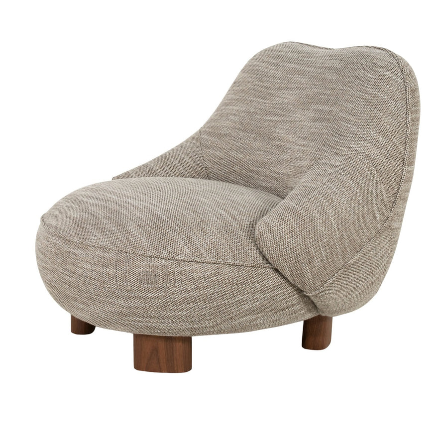 Fauteuil Lina – stof & metaal taupe Vanu