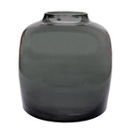 Bartica Grey vaas – Ronde mondgeblazen vaas van grijs glas