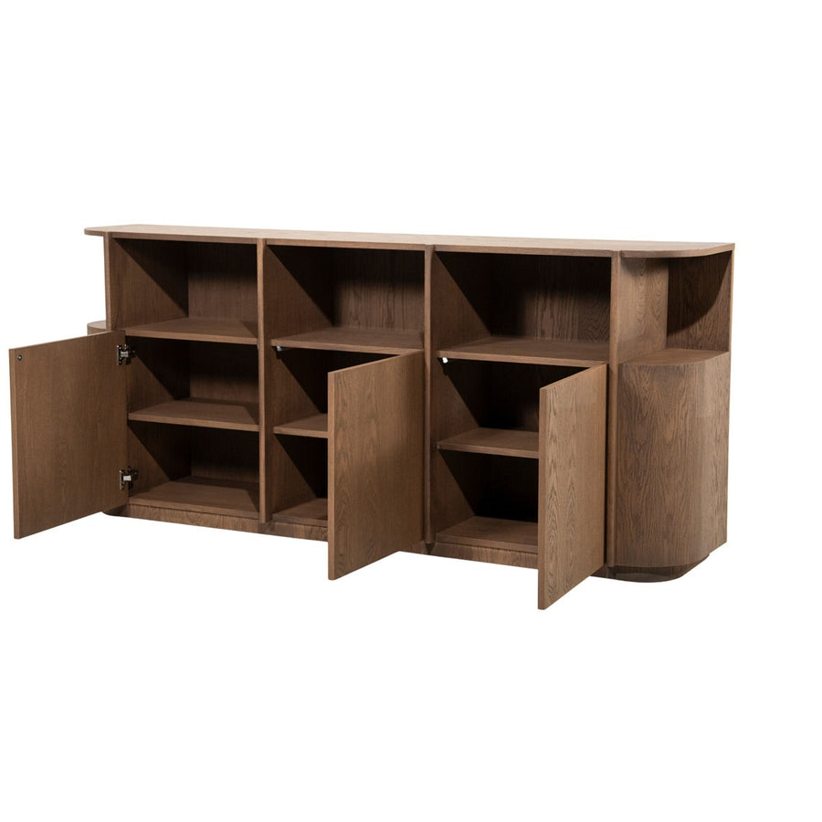 Dressoir Oslo 203 cm – eiken & eikenfineer lichtbruin