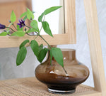 Ruvuma Taupe vaas – Mondgeblazen design van glas Ø20/28 x H15/28 cm