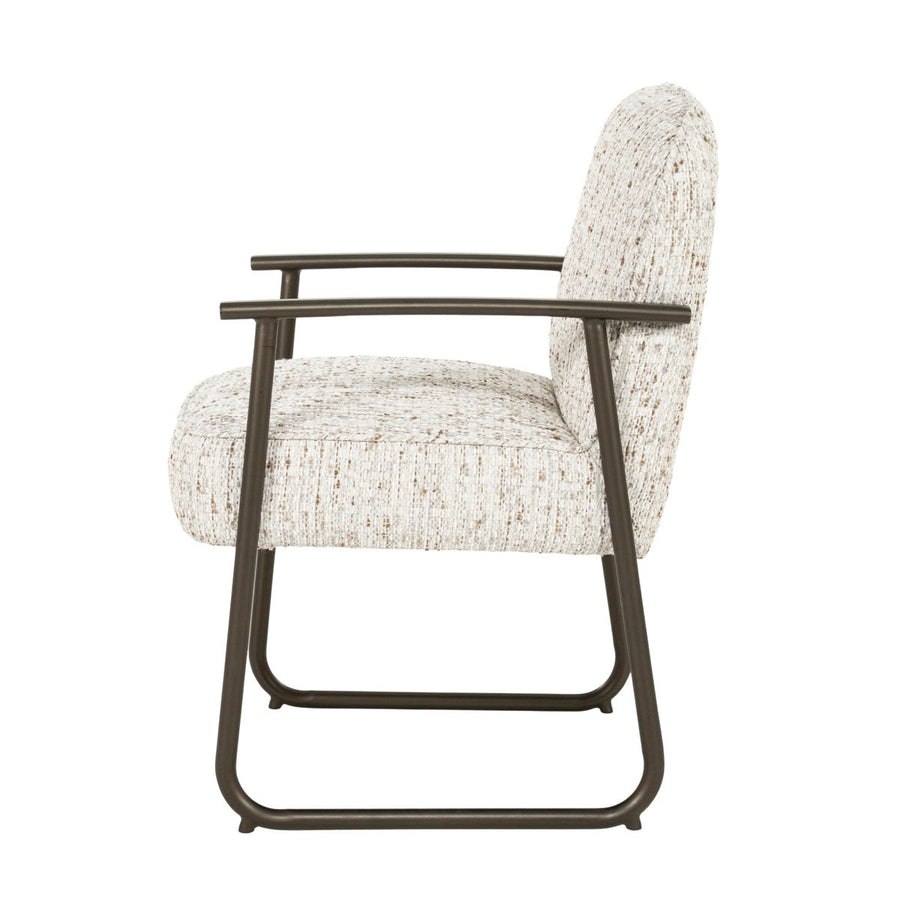 Stoel Norel – stof & metaal beige Vive