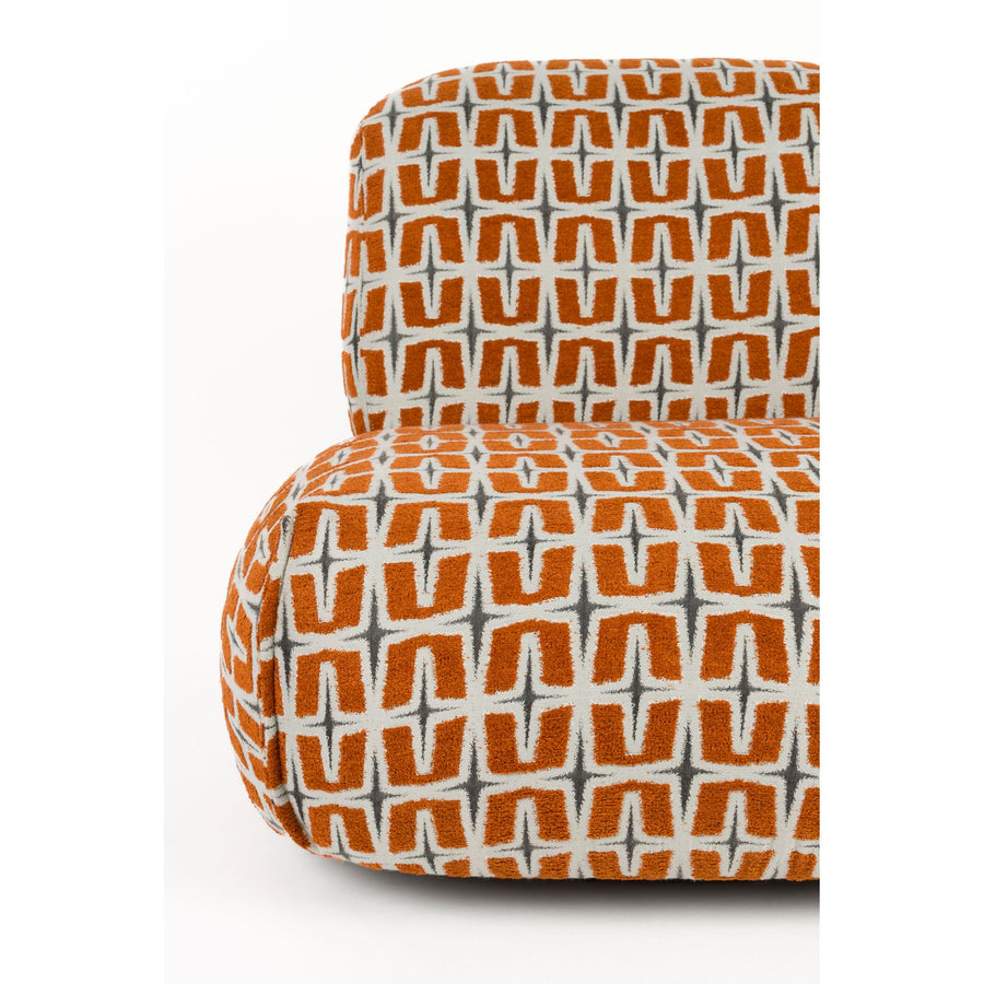 Ritz loungestoel oranje in een interieur