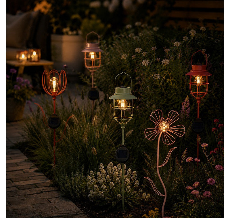 Solar Tuinsteker Ranunkel Bloem – Set 3 Stuks 115 cm