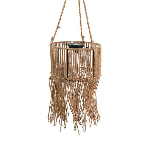 Solar Hanglamp Jans– Rotan Look met Franjes