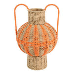 Rotan Kruik met Handvatten – Oranje & Roze