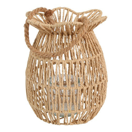 Rotan Windlicht Ananas – Natuurlijke tuin Lantaarns