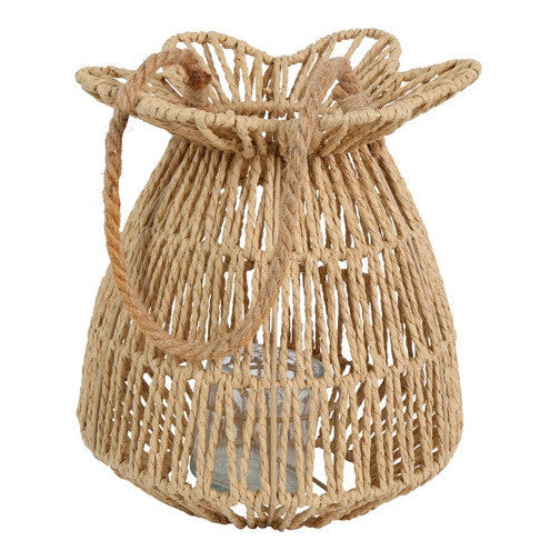 Rotan Windlicht Ananas – Natuurlijke tuin Lantaarns