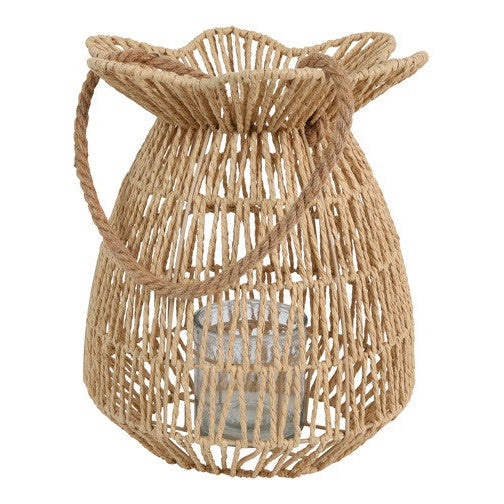 Rotan Windlicht Ananas – Natuurlijke tuin Lantaarns