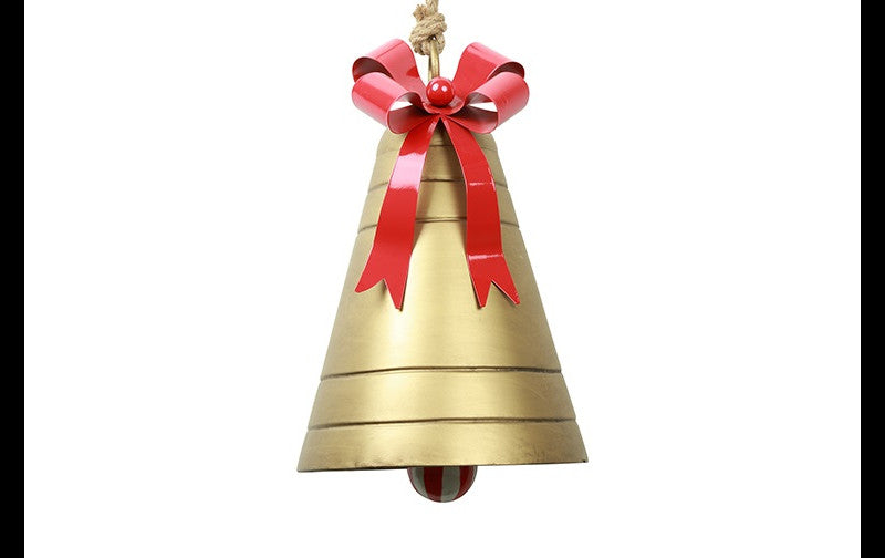 Kersthanger Bel Benno Goud – Metalen Kerstbel 45 cm