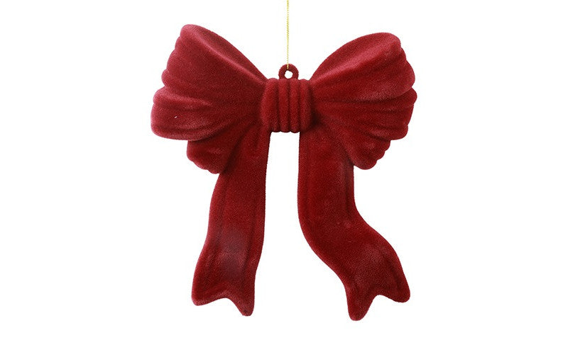 Velvet Strik Kersthanger Rood – 20 cm