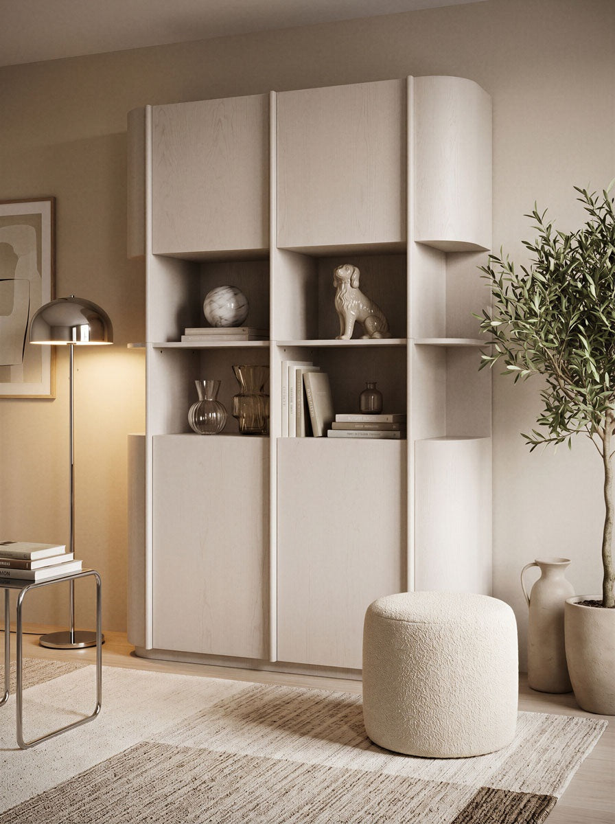 Kabinet Oslo 148x220 cm – eiken & eikenfineer taupe