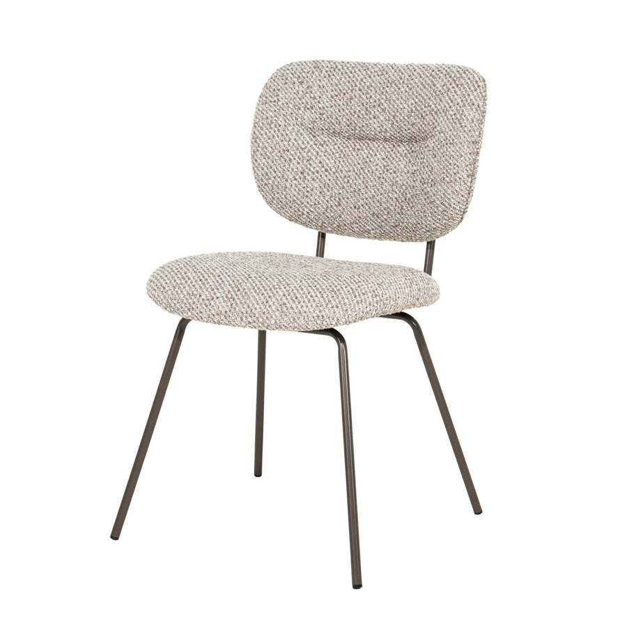 Stoel Tibbe – stof & metaal taupe Sava