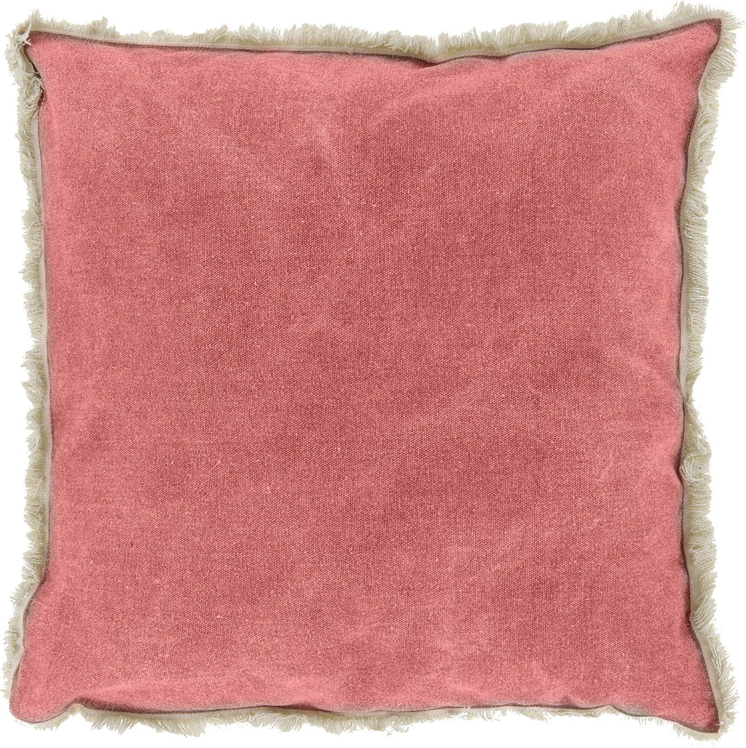 Lente Sierkussen 45x45 cm – Sugar Pink met Franjerand