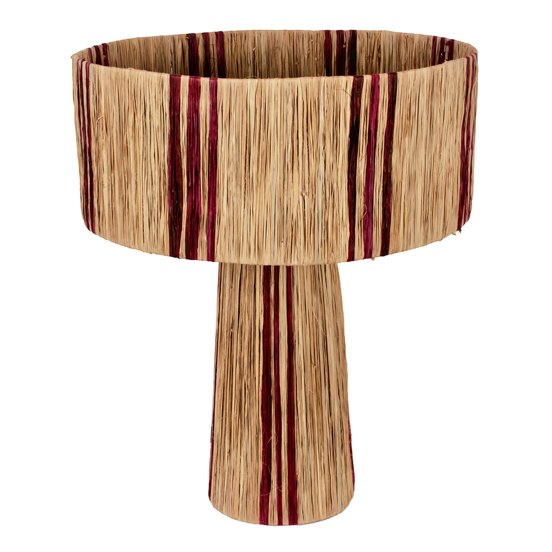 Rotan raffia lamp Stripe Paars – Handgemaakt in Indonesië – Ø50,5 cm