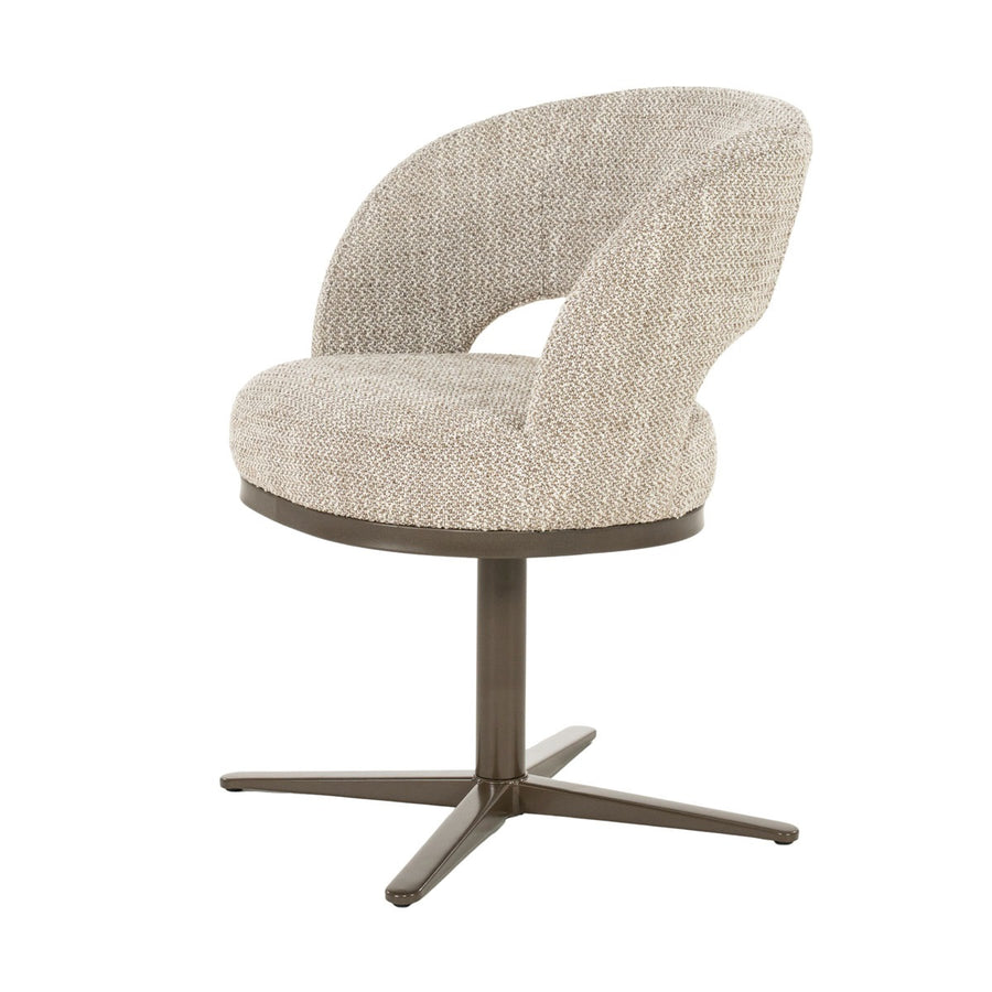 Stoel Gigi – stof & metaal taupe Tofa